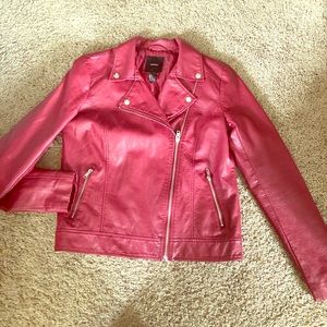 Red leather jacket from Forever 21